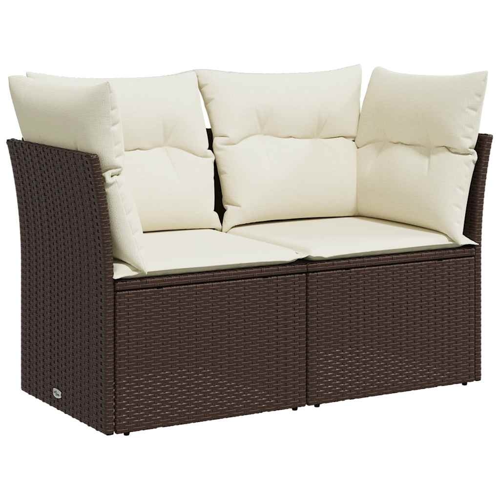 vidaXL Tuinbank 2-zits Poly Rattan Bruin met Kussens - 46% Korting!