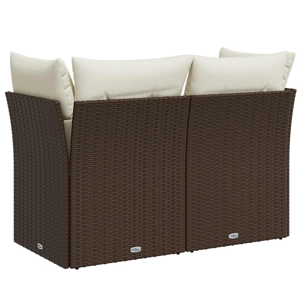 vidaXL Tuinbank 2-zits Poly Rattan Bruin met Kussens - 46% Korting!