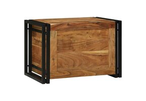 vidaXL Acacia Hout & Metaal Opslagdoos (60x40x41cm) - 40% Korting!