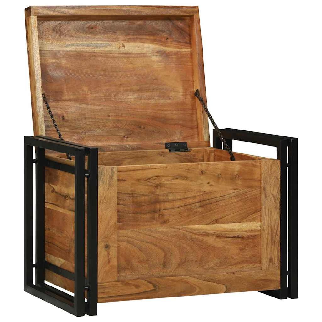 vidaXL Acacia Hout & Metaal Opslagdoos (60x40x41cm) - 40% Korting!