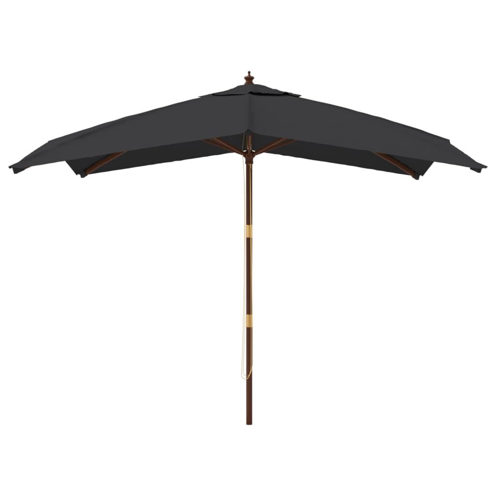 vidaXL Parasol Zwart 300x300cm - 55% Korting!