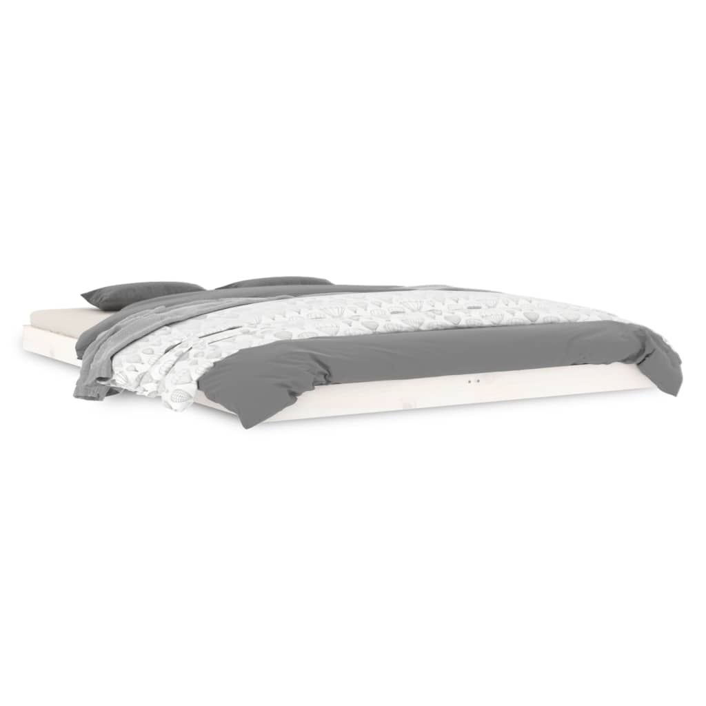 vidaXL Bedframe Grenenhout Wit 140x200 cm - 55% Korting!