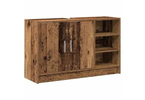 vidaXL Waskast met Opslag Oud Hout (90x29x55cm) - 55% Korting!