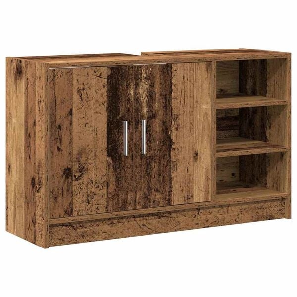 vidaXL Waskast met Opslag Oud Hout (90x29x55cm) - 55% Korting!