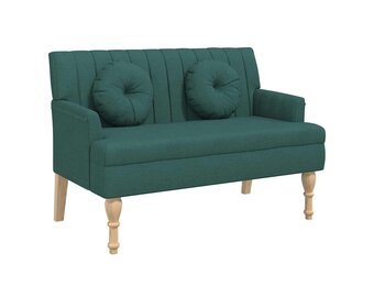 VidaXL Bankje met Kussens - Donkergroen | 40% Korting