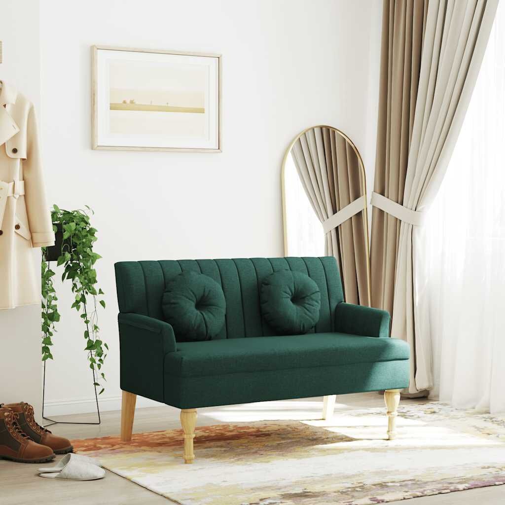 VidaXL Bankje met Kussens - Donkergroen | 40% Korting