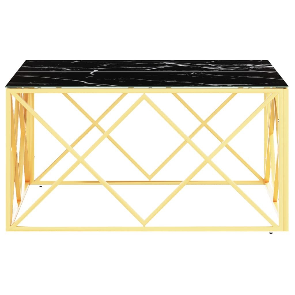 vidaXL Salontafel Goud/Glas (80x80x40cm) - 55% Korting!