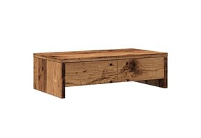 VidaXL Monitorstandaard met Lades - 50x27x15 cm - Oud Hout - 40% Korting