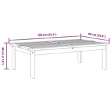 vidaXL Tuintafel acaciahout 100x60x30 cm | 40% Korting