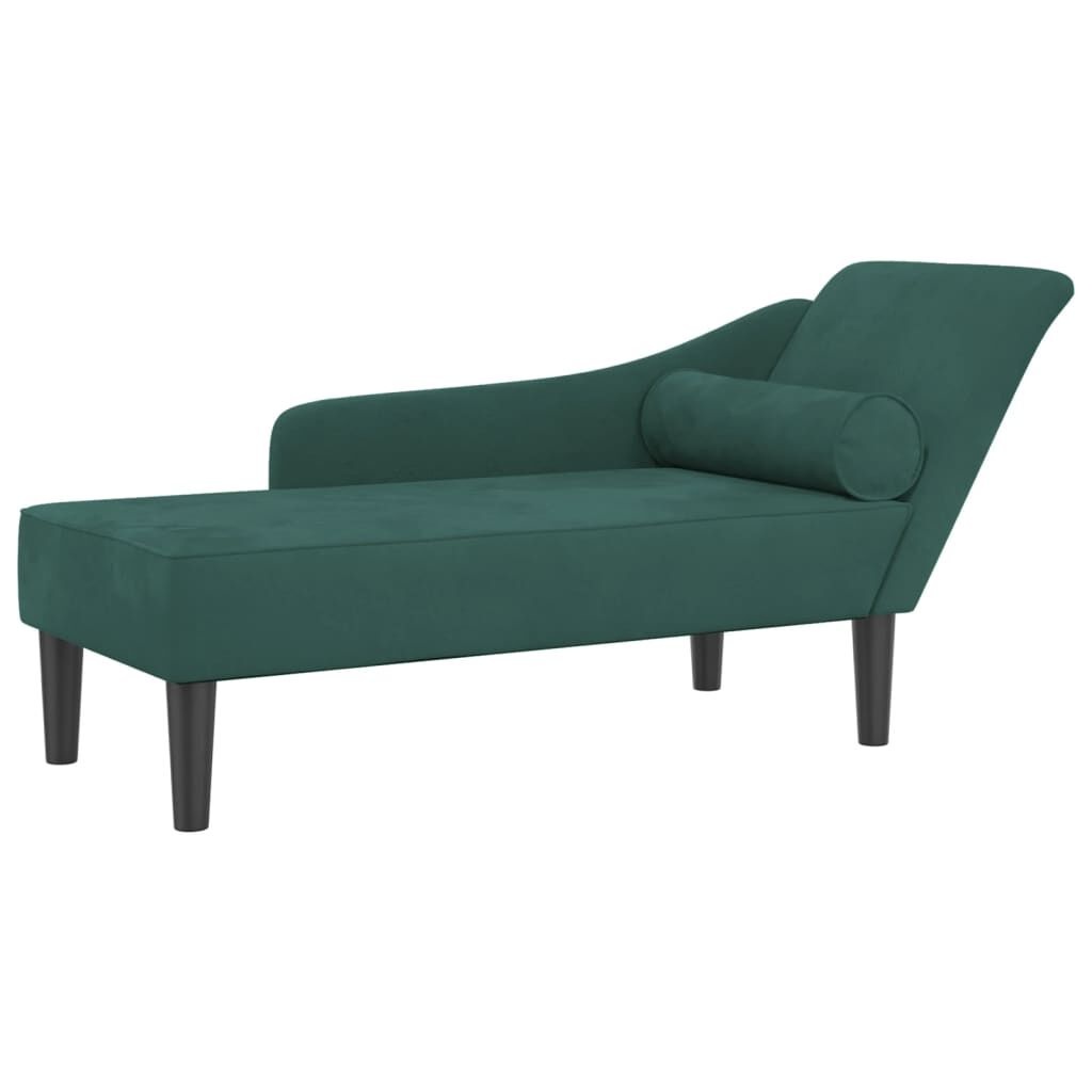 VidaXL Chaise Longue Fluweel Donkergroen - 40% Korting!