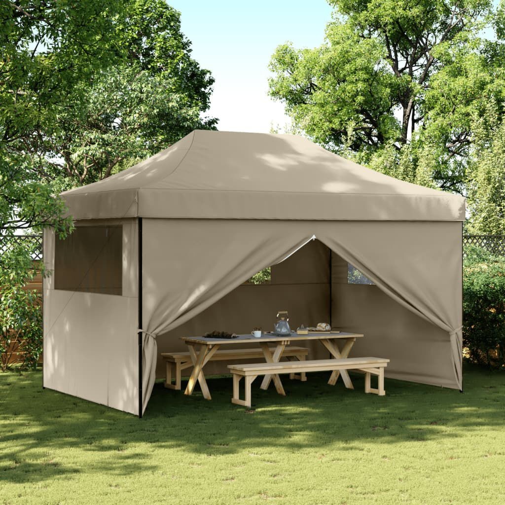 vidaXL Partytent Pop-up Taupe - 55% Korting!