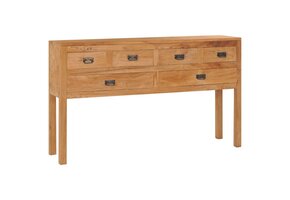 vidaXL Dressoir 125x30x75 cm Massief Teakhout - 55% Korting!