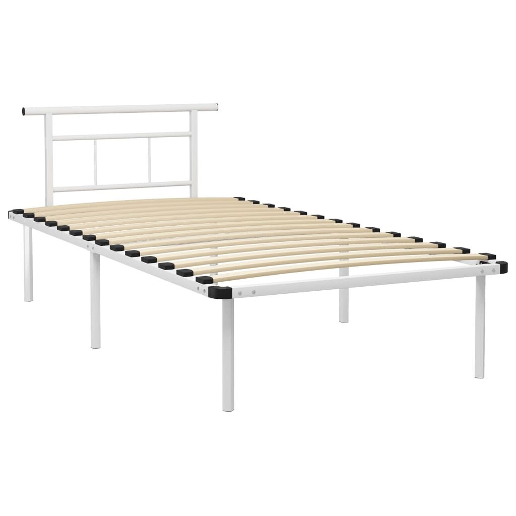 vidaXL Bedframe Metaal Wit 100x200cm - Nu met 35% Korting!