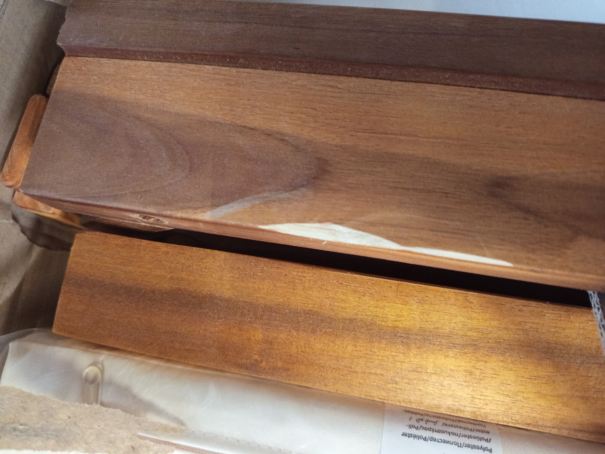 vidaXL Hoekbanken 2 st. Massief Acaciahout - Crèmewitte Kussens - 55% Korting!