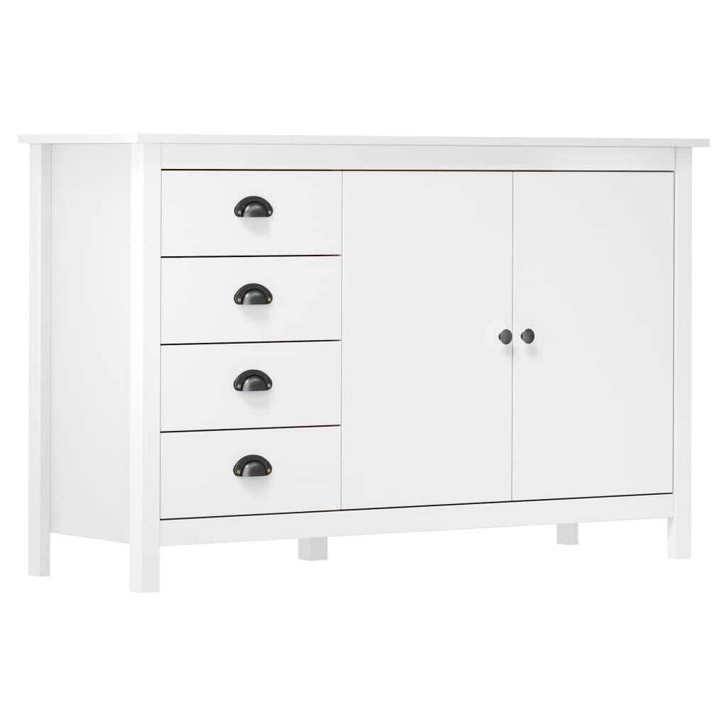 VidaXL Dressoir Hill Wit - 55% Korting | Massief Grenenhout