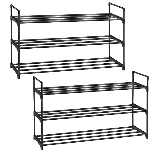 Schoenenrek Metaal Zwart 2x3 Planken - 55% Korting