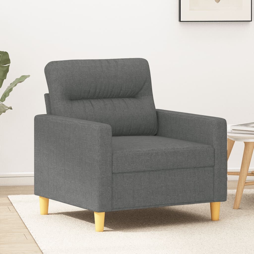 vidaXL Fauteuil Stof Donkergrijs - 55% Korting!