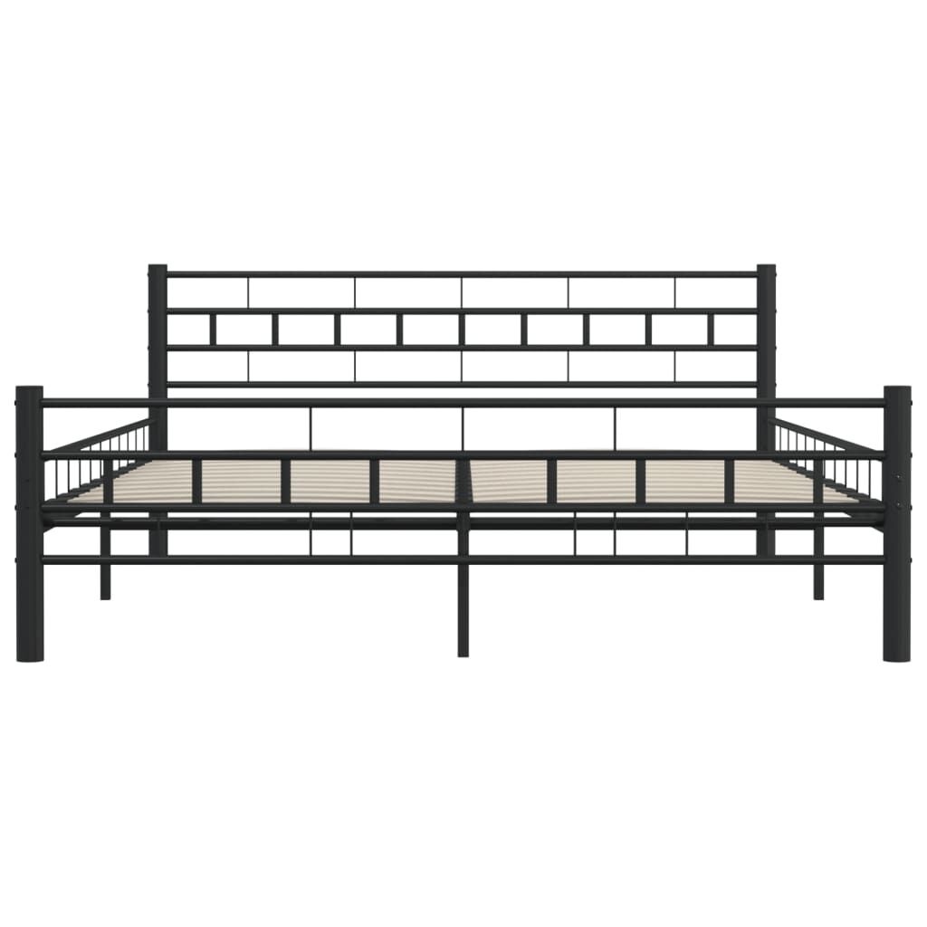 vidaXL Bedframe Staal Zwart 160x200 cm | 55% Korting