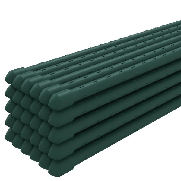 vidaXL Plantenstaken 30 stuks 115 cm Staal Groen | 40% Korting