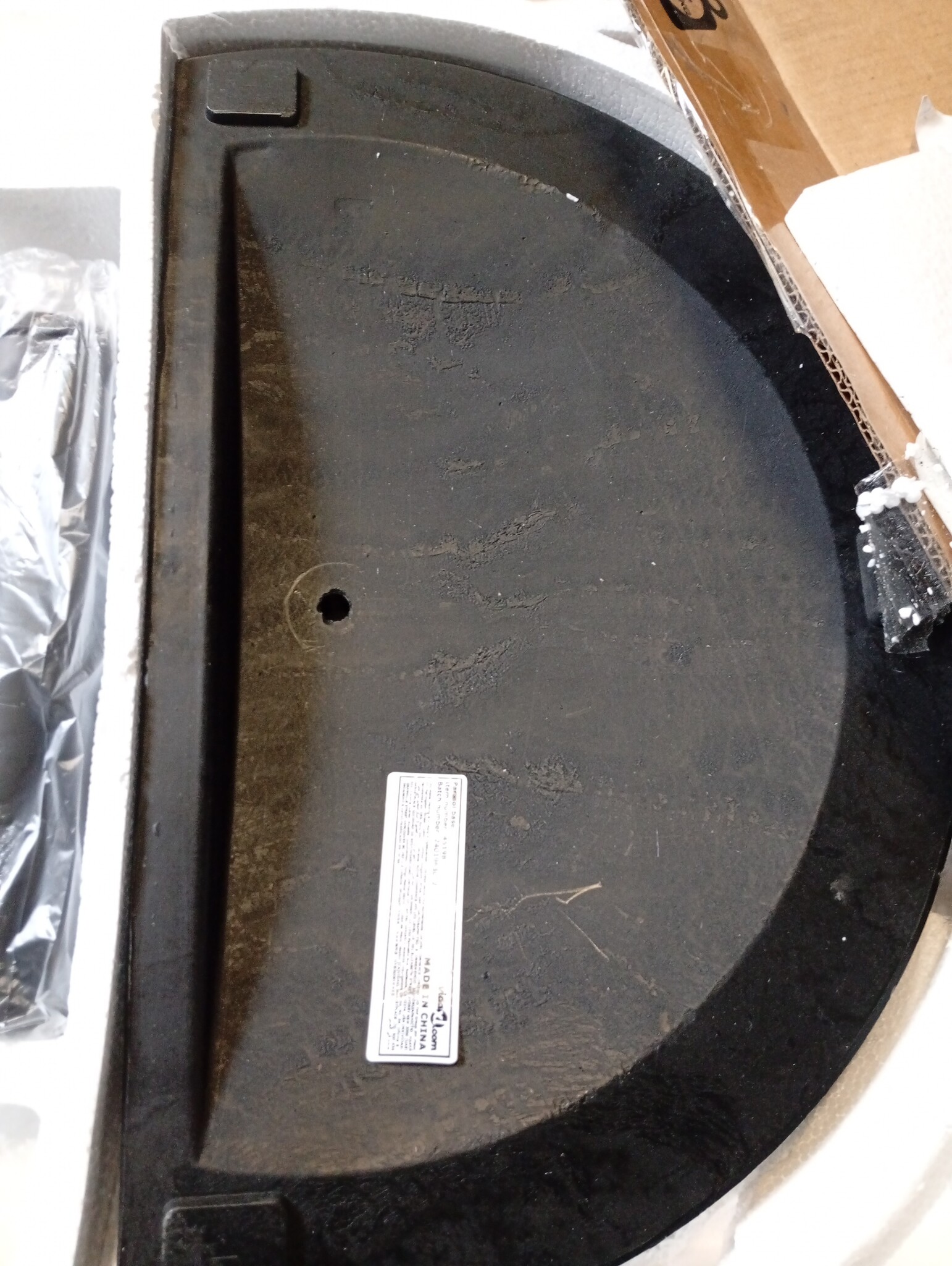 VidaXL Parasolvoet Halfrond 9kg Zwart - 55% Korting