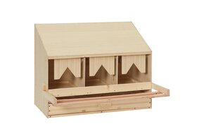 vidaXL Kippenlegkast Grenenhout 3 vakken - 40% Korting!