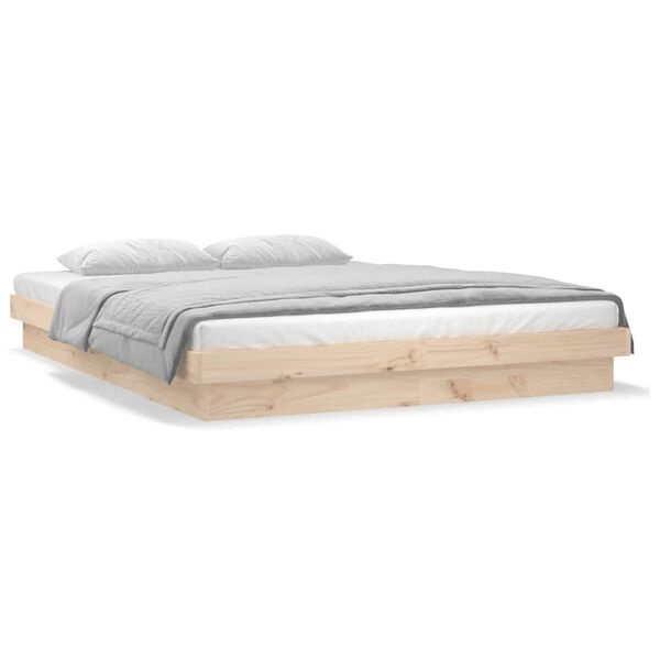 vidaXL Bedframe LED Massief Hout 120x190 cm - 35% Korting