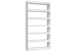 vidaXL Boekenkast/Kamerscherm - 100x30x200 cm Grenenhout Wit - 60% Korting!