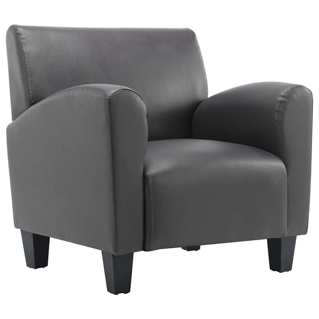 vidaXL Fauteuil Kunstleer Grijs - 40% Korting