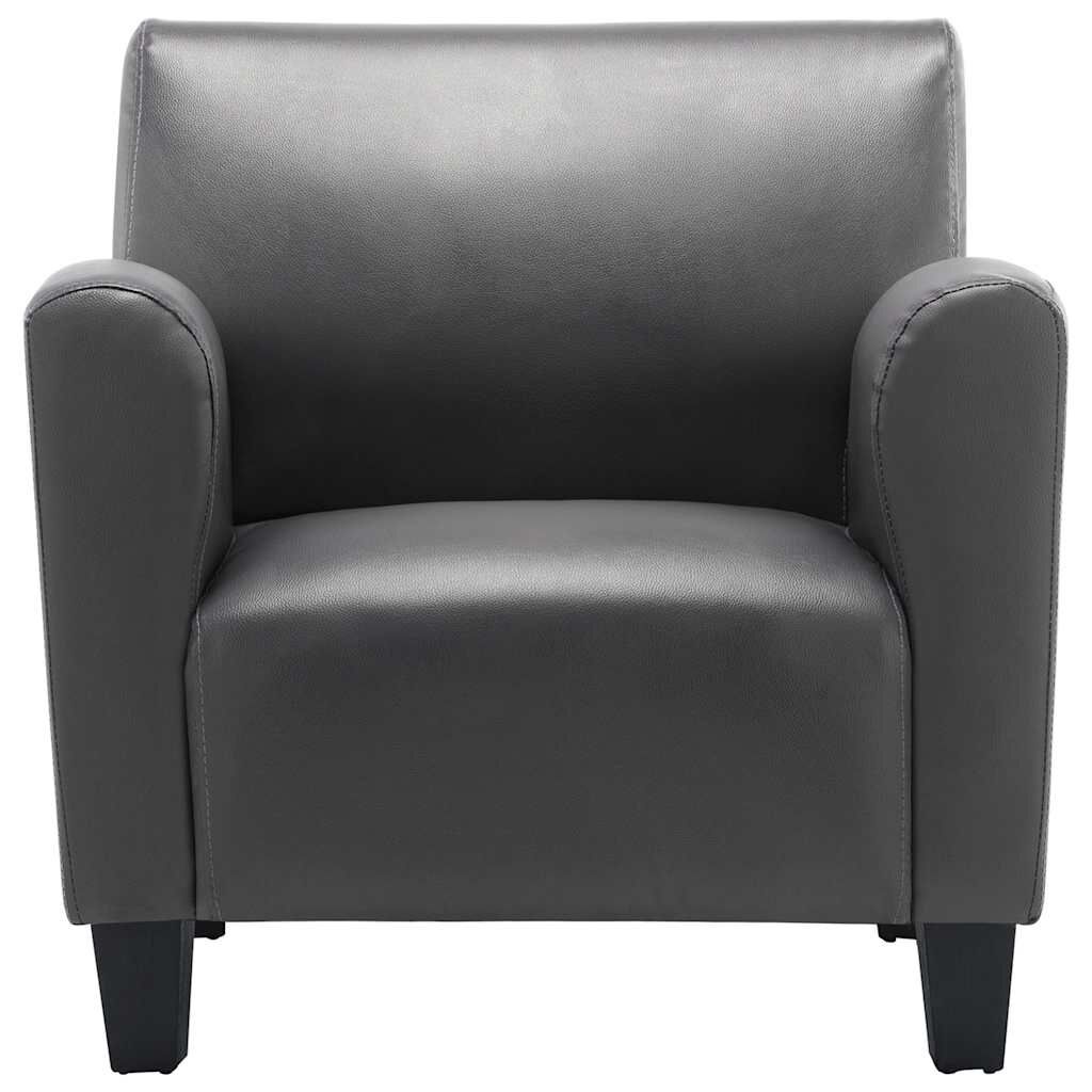vidaXL Fauteuil Kunstleer Grijs - 40% Korting