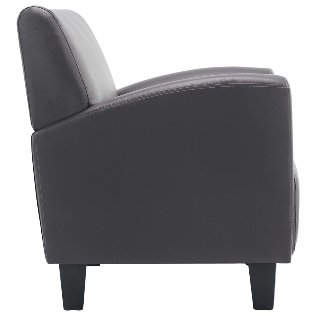 vidaXL Fauteuil Kunstleer Grijs - 40% Korting