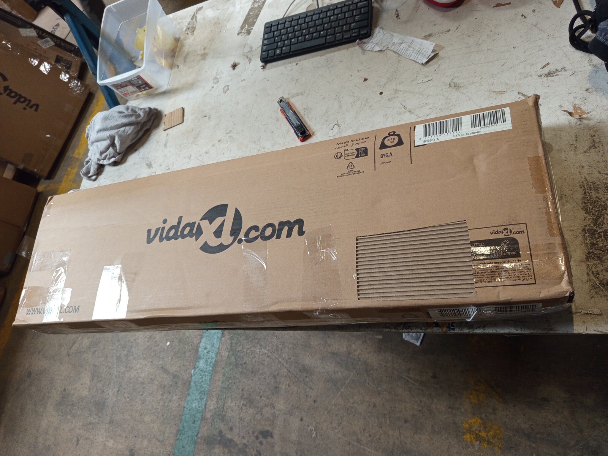 vidaXL Verhoogde Tuinplantbak Zilver (100x26x82cm) - 55% Korting!