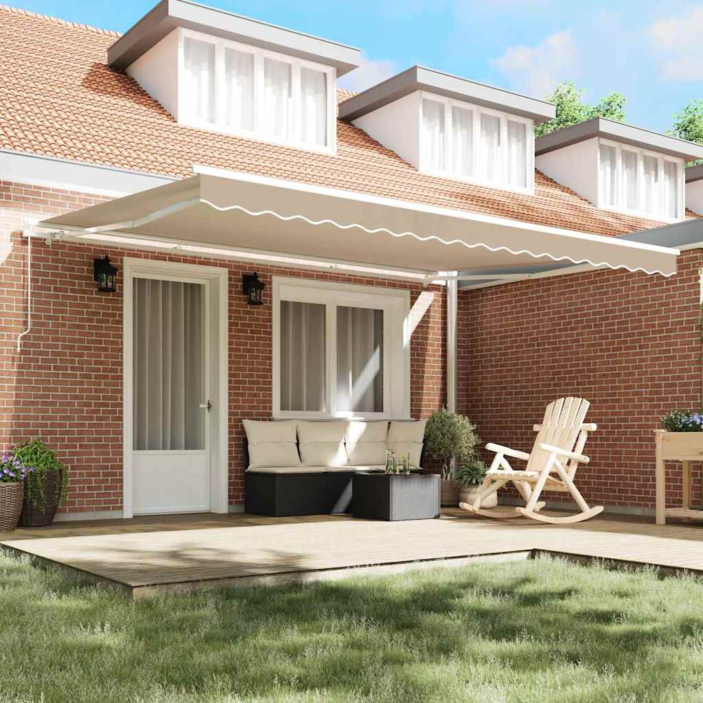 vidaXL Vervangingsdoek Zonnescherm Beige (450x350 cm) - 46% Korting!