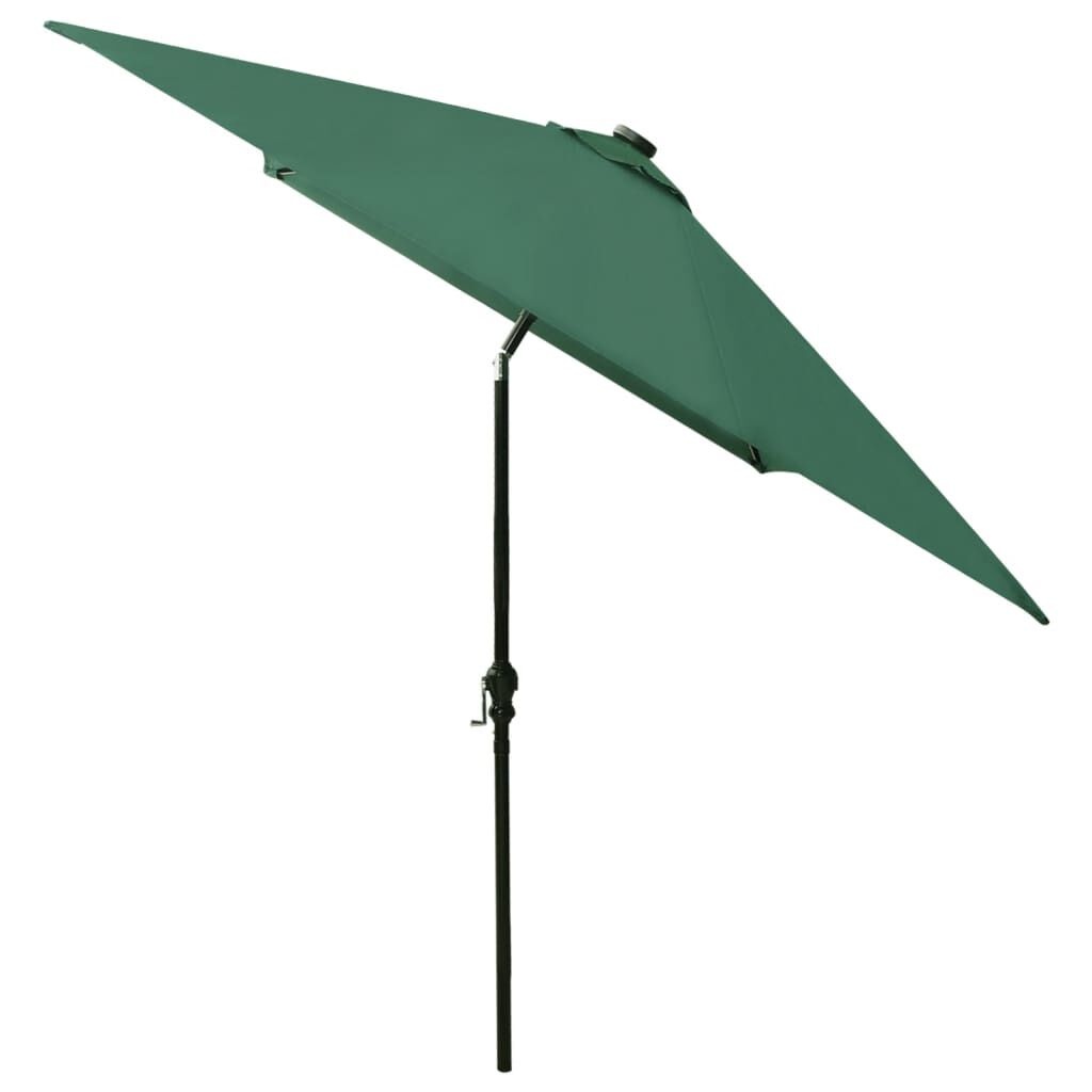 vidaXL Parasol Groen met LED's & Stalen Paal (2x3m) - 46% Korting!