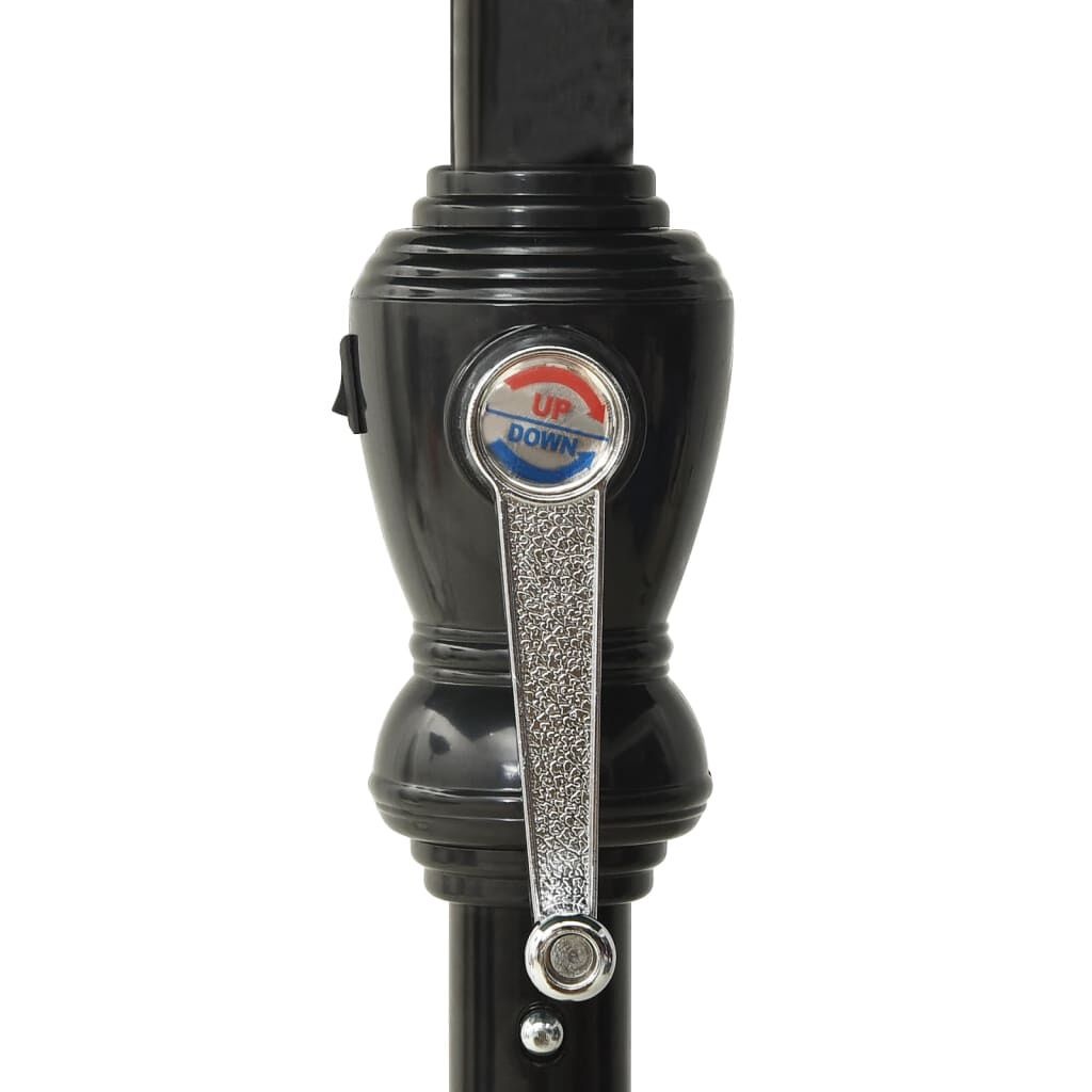 vidaXL Parasol Groen met LED's & Stalen Paal (2x3m) - 46% Korting!