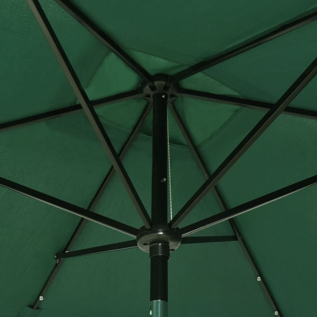 vidaXL Parasol Groen met LED's & Stalen Paal (2x3m) - 46% Korting!