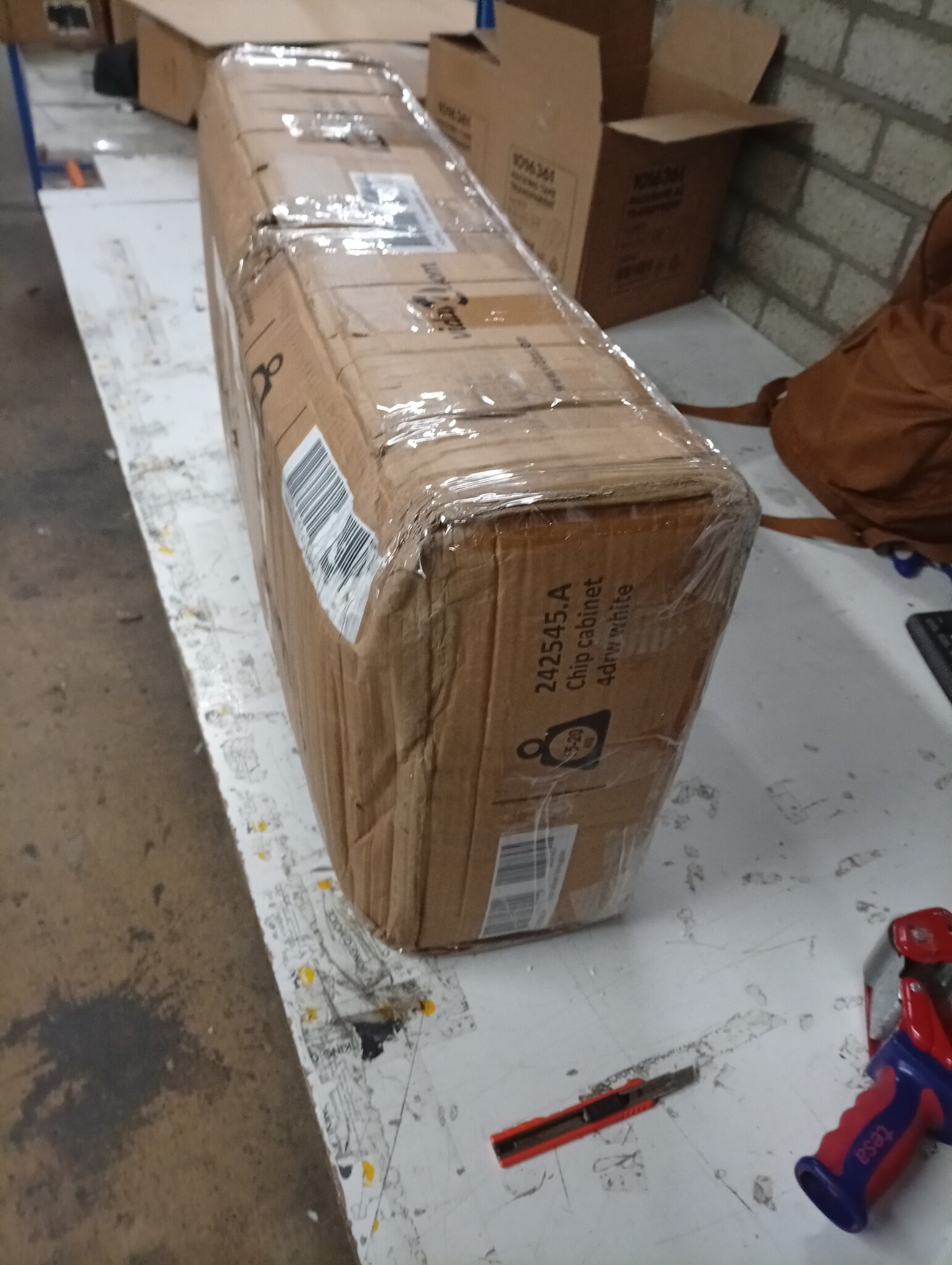 VidaXL Dressoir met 4 Lades (60x30,5x71cm) Wit - 60% Korting!