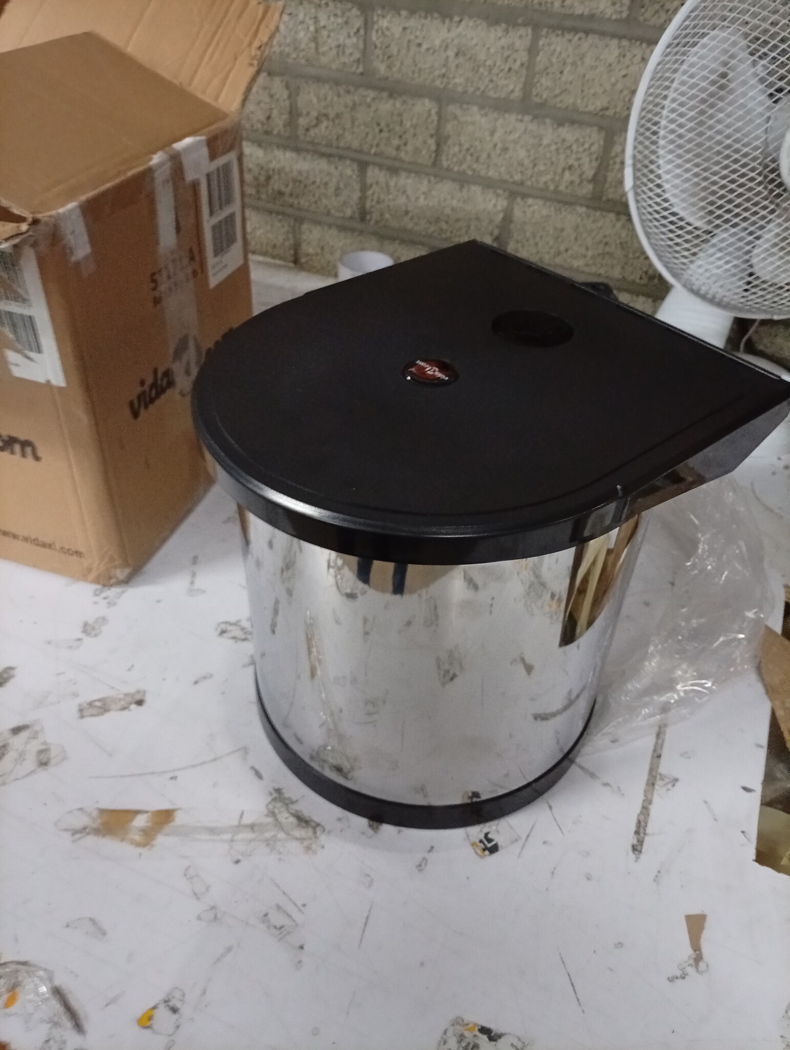 vidaXL Inbouw Keukenvuilnisbak 8L RVS - 55% Korting!