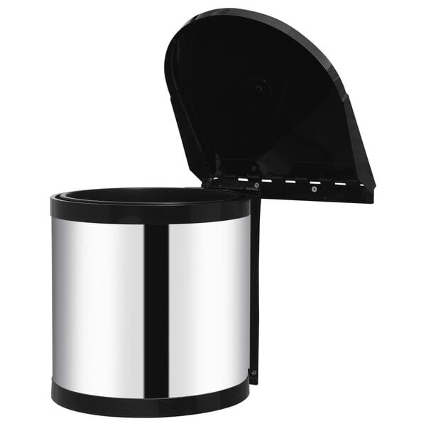 vidaXL Inbouw Keukenvuilnisbak 8L RVS - 55% Korting!