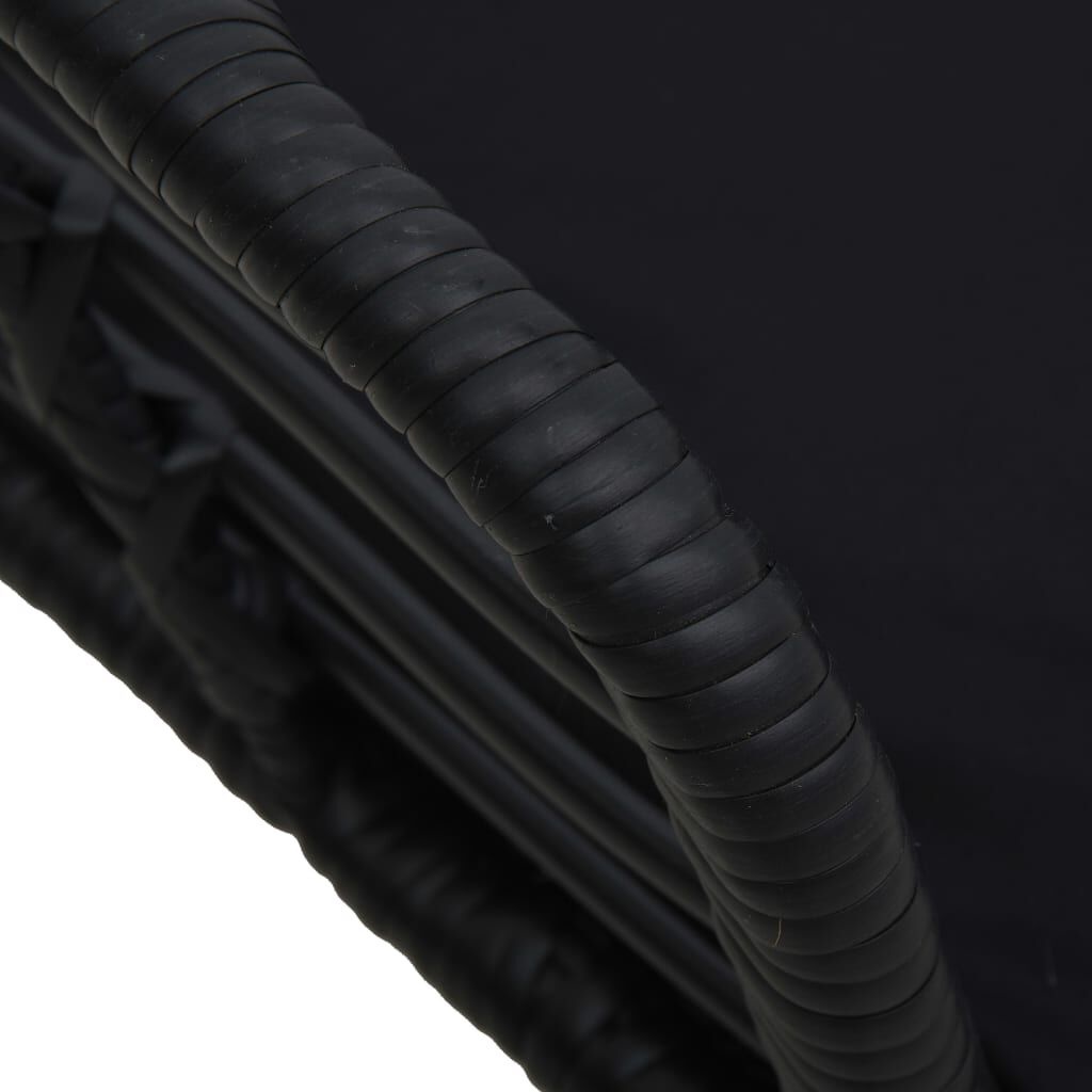 vidaXL Tuinstoelen Set - 2x Poly Rattan Zwart | 41% Korting!