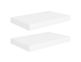 vidaXL Zwevende Wandschappen (2 st.) - 40x23x3.8 cm MDF Wit - 42% Korting
