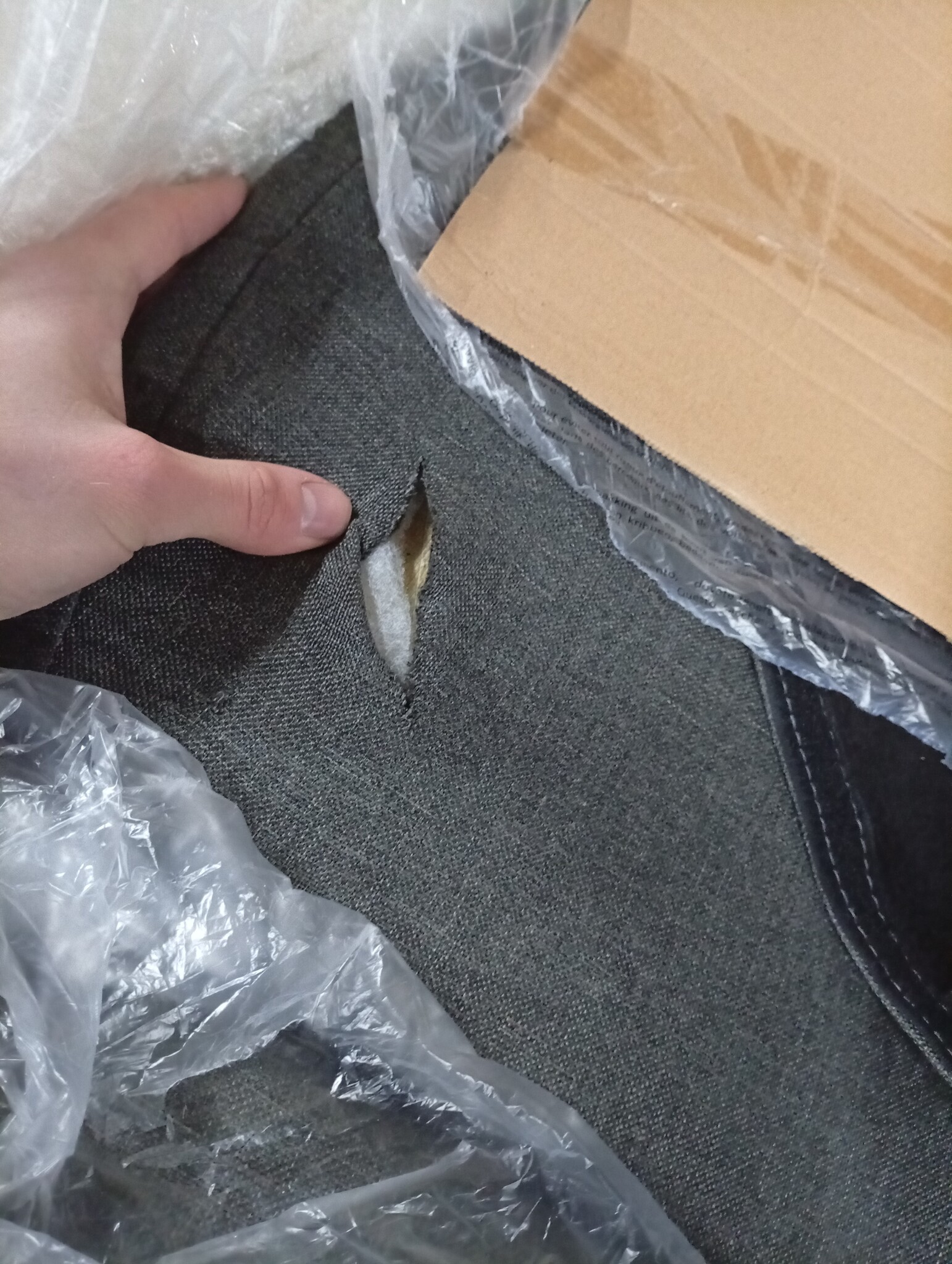 vidaXL Fauteuil + Voetenbank Donkergrijs Stoffen - 60% Korting