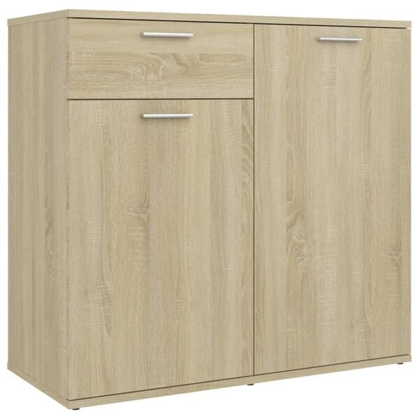 VidaXL Dressoir Sonoma Eiken - 80x36x75 cm - Nu 55% Korting!