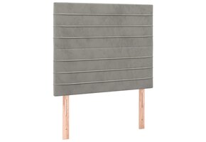 vidaXL Hoofdborden Fluweel Lichtgrijs - 2 stuks - 35% Korting!