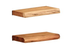 vidaXL Wandschappen Acaciahout 2 stuks - 40% korting!