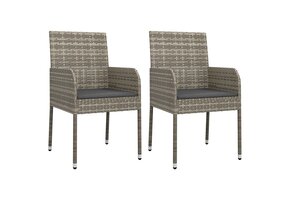 vidaXL Tuinstoelen Poly Rattan Grijs - 40% Korting!