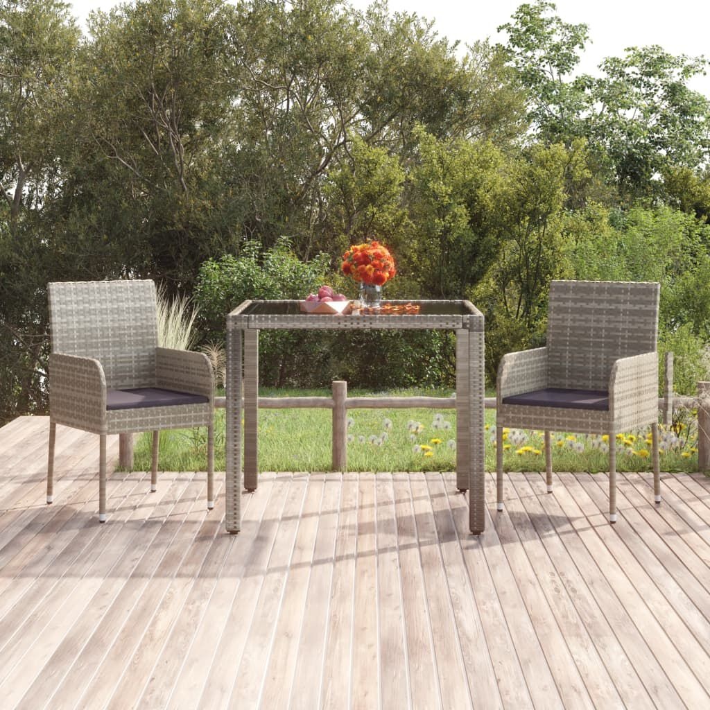 vidaXL Tuinstoelen Poly Rattan Grijs - 40% Korting!