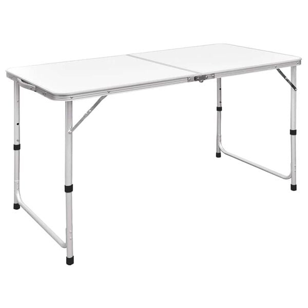VidaXL Campingtafel Inklapbaar & Verstelbaar - 120x60cm - Aluminium | 55% Korting