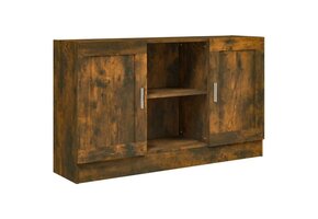 vidaXL Dressoir gerookt eiken 120x30,5x70 cm - 55% Korting!