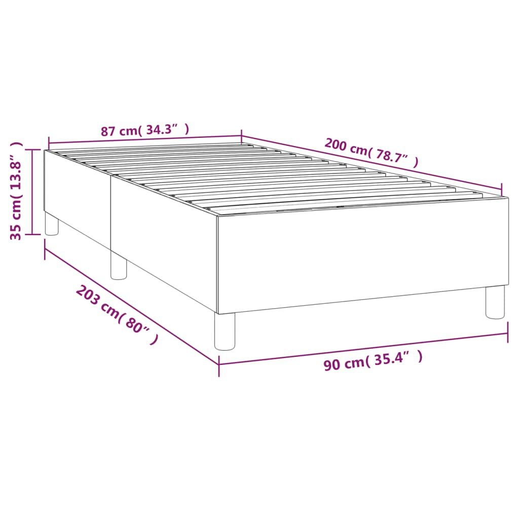 vidaXL Bedframe Fluweel Lichtgrijs 90x200 cm | Nu met 40% Korting!
