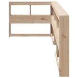 vidaXL L-vormig Hoofdeinde Boekenkast 80cm Grenenhout - 46% Korting!